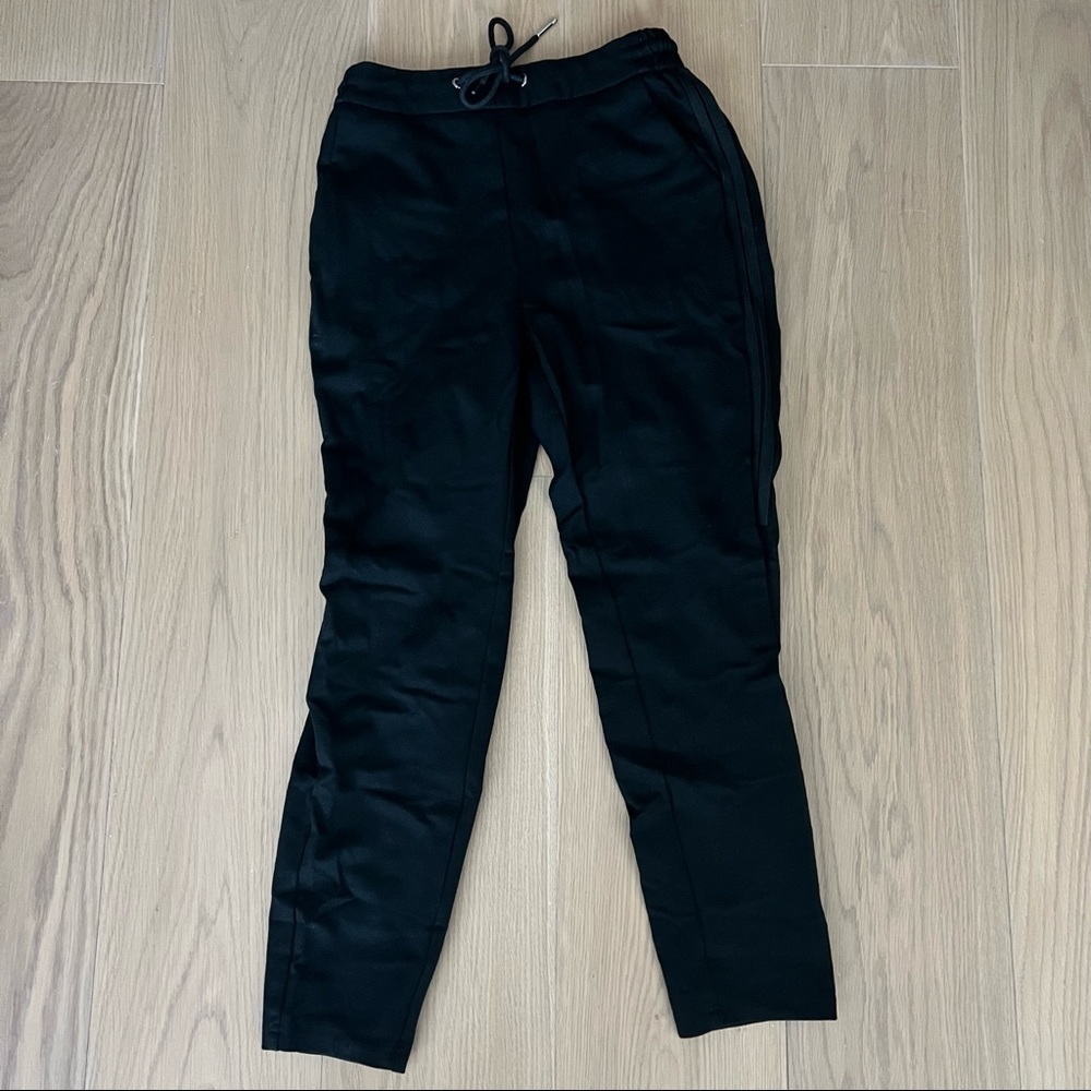 Black joggers size Small elastic waist pockets stretchy comfy casual